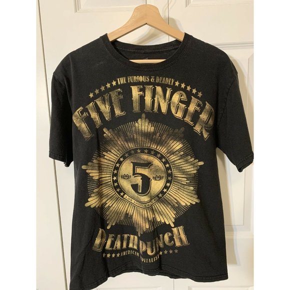 5 Finger‎ Death Punch Heavy Metal Band FIVE FINGER DEATH PUNCH T-Shirt Sz M Men - Picture 3 of 5